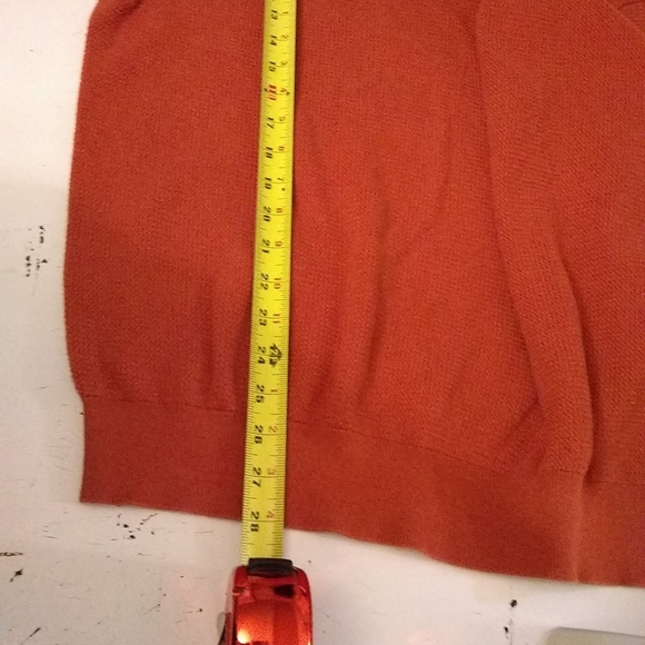 Jos A. Bank Men's Sweater Rust 1/4 Zip Cotton Pullover Sz 2XL/50 - Picture 5 of 6
